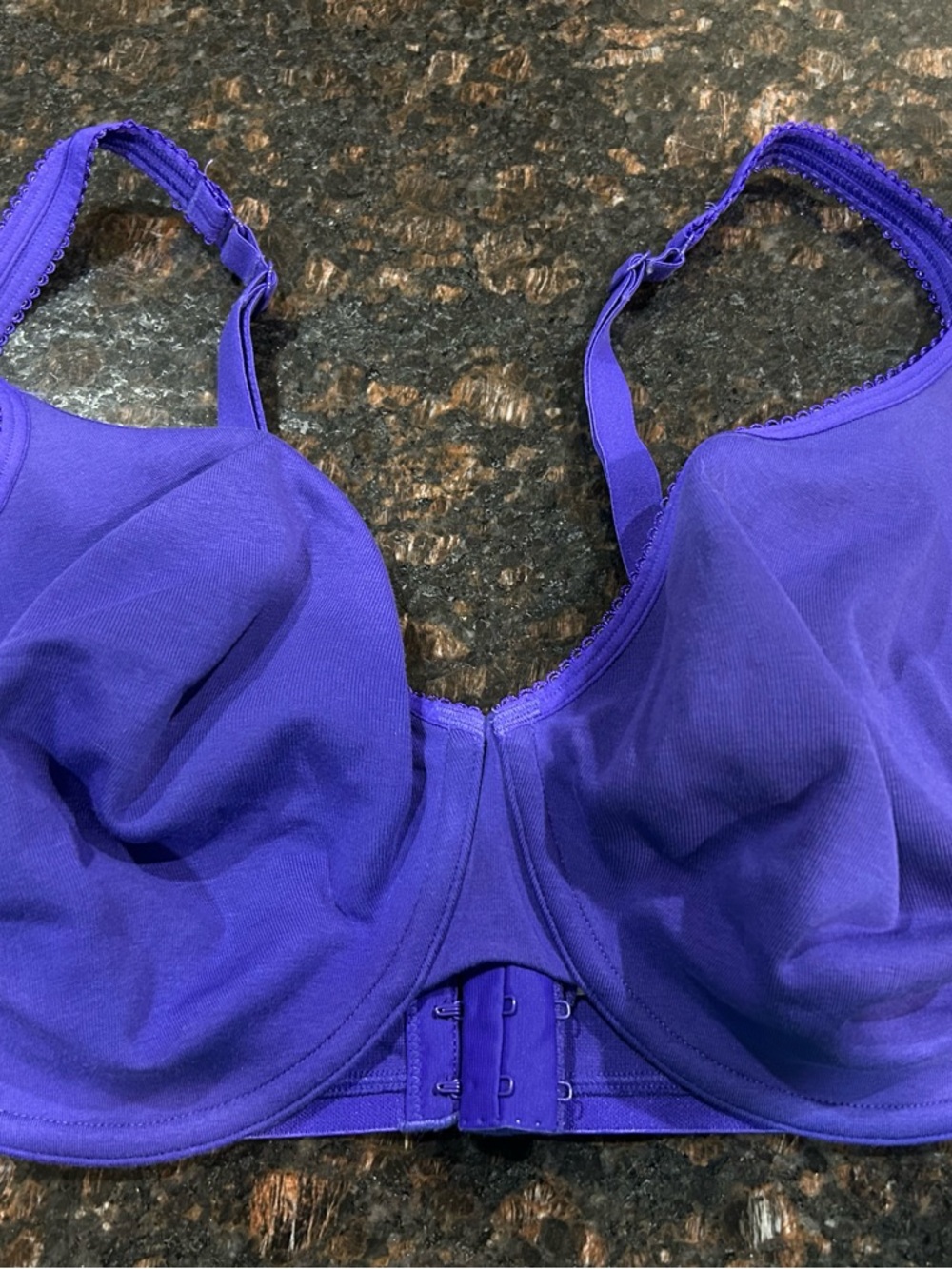 Purple  Underwire Bra, 44DD